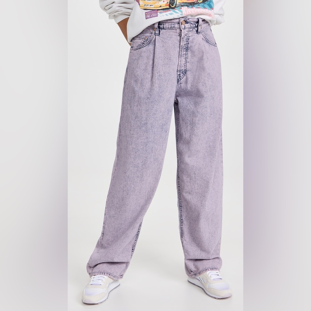 Mother Snacks The Pleated Fun Dip Puddle Jeans